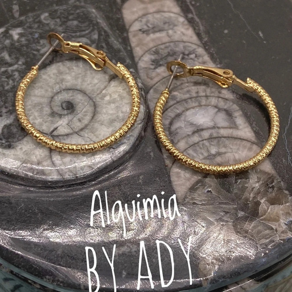 Alquimia by ADY Gold Hoop Earrings - Picture 1 of 4